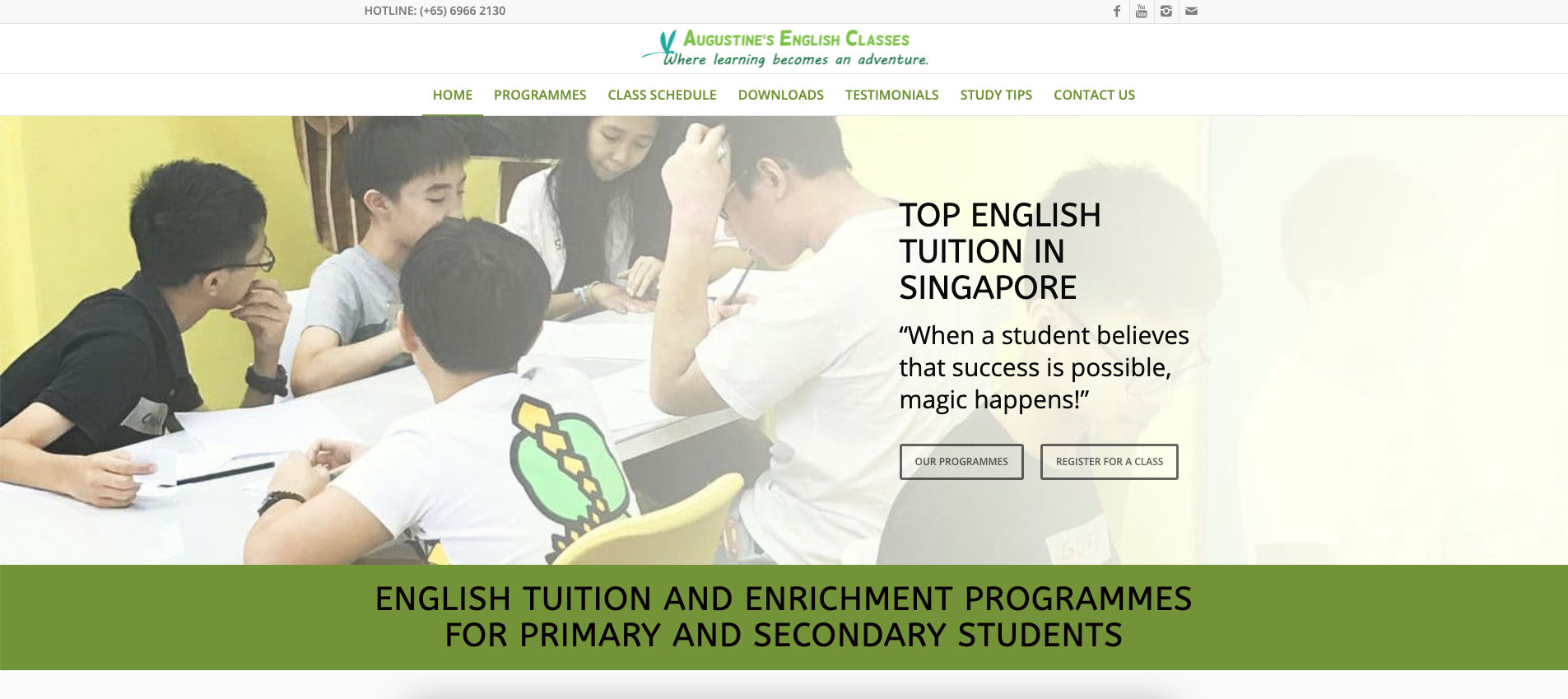 Augustine's English Classes Primary School Tuition