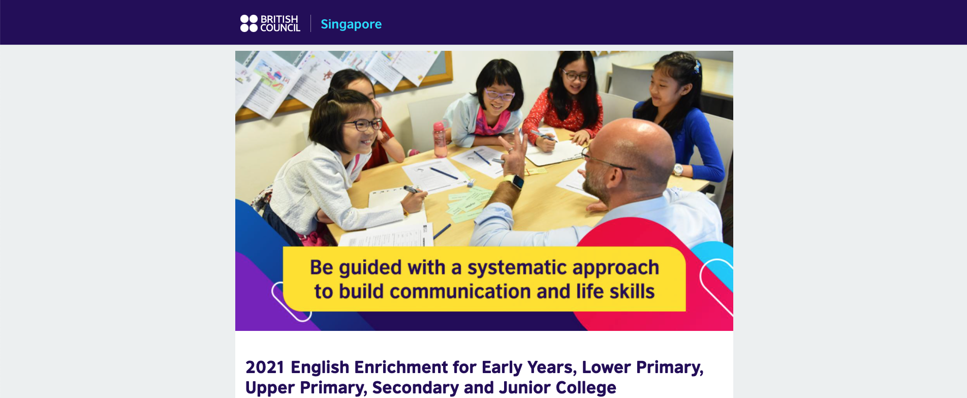 British Council Primary School Tuition